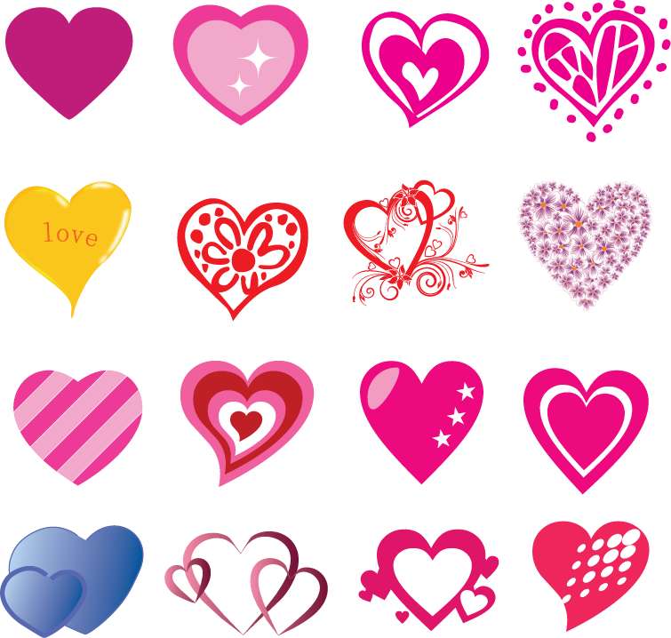 free vector 16 Free Heart Shaped Vectors for Valentine’s Day